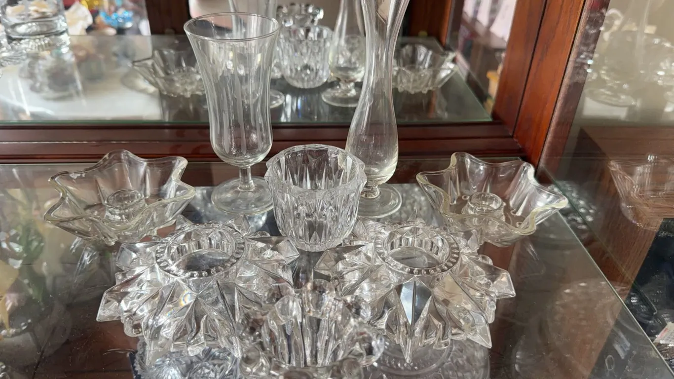 Clear Glass Decorative Candle Holders and Bud Vases