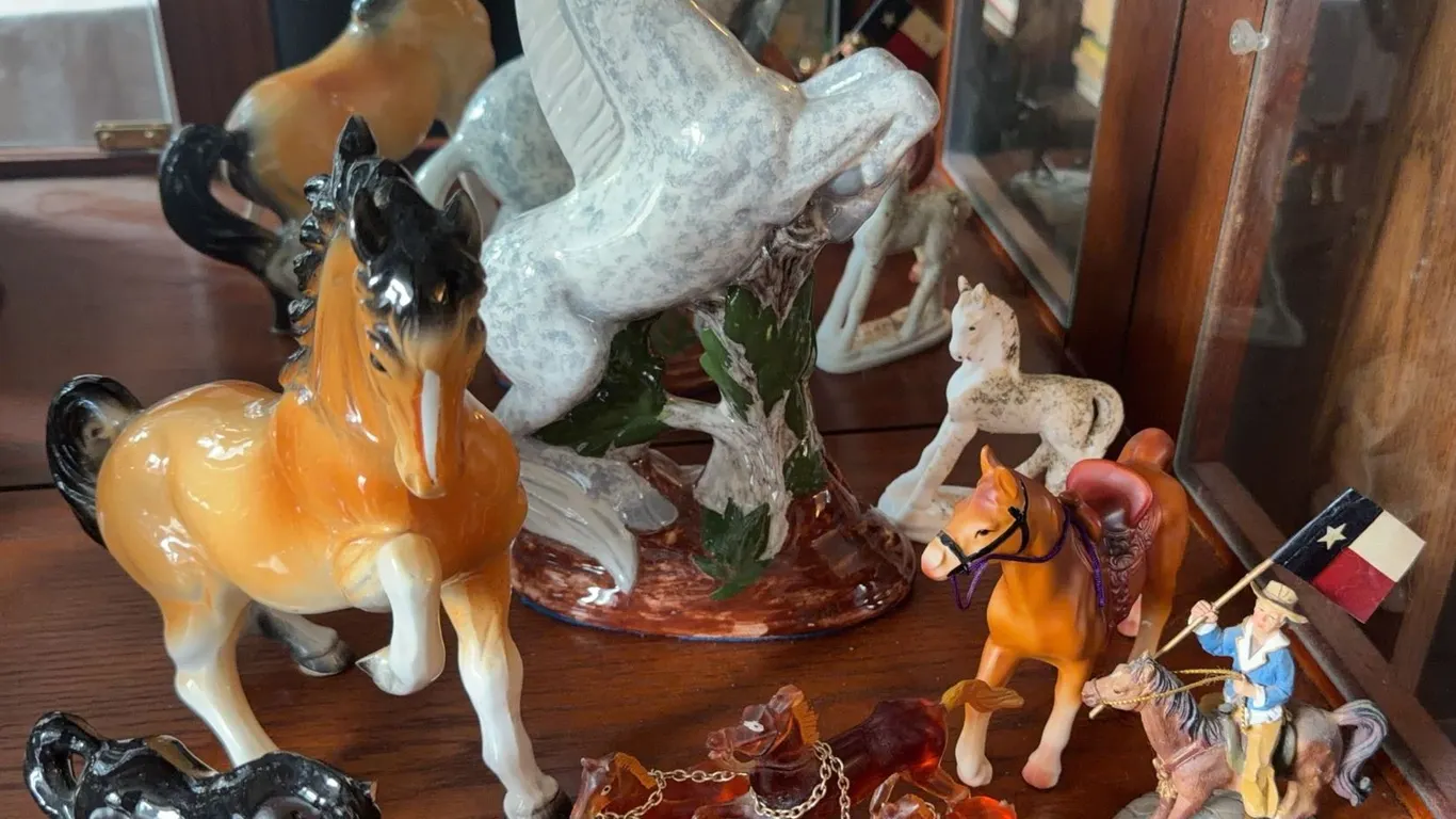 Horse Figurines and Cowboy Figure Group
