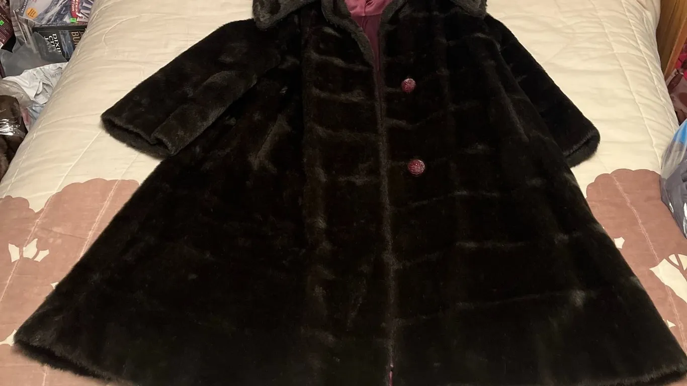 Women's Faux Fur Coat, Size 12, Union Made