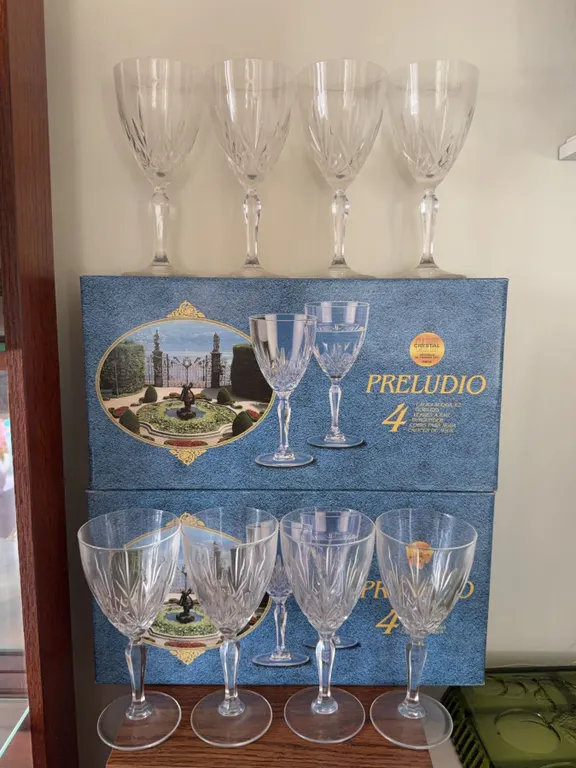 Capri Preludio 24% Lead Crystal Water Goblets, Set of 8