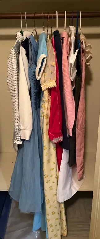 Vintage Women's Dresses in Various Sizes, Mixed Materials and Styles