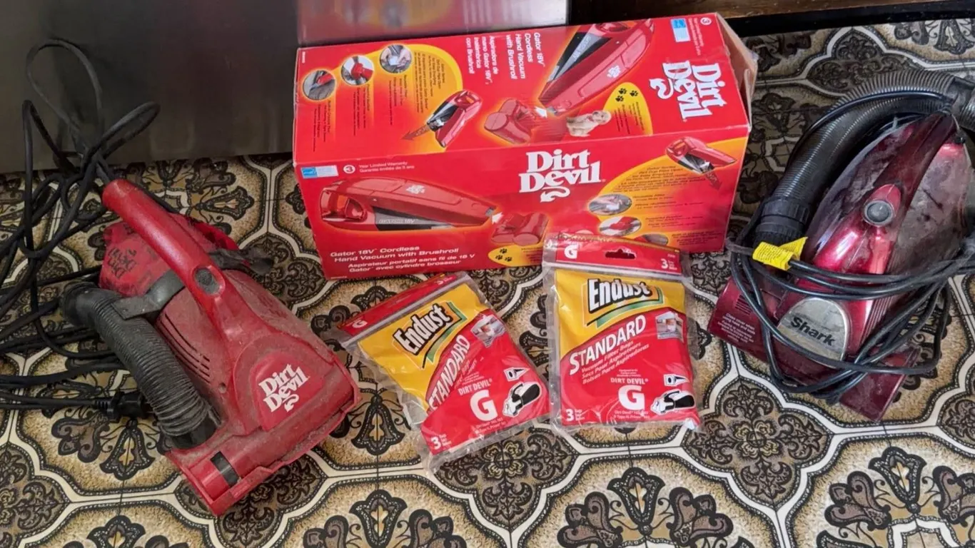 Dirt Devil and Shark Handheld Vacuums with Dust Bags