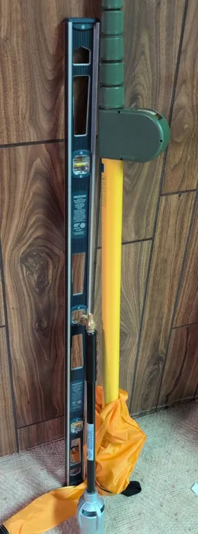 Sokkia Digital Measuring Pole, Spirit Level, and Propane Torch Head