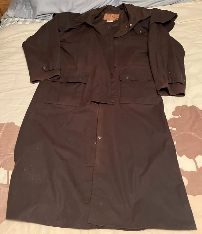 Outback Trail by Fox Fire Brown Cotton Duster Coat, Size Small