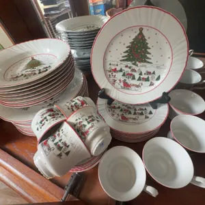 ARPO Romania Porcelain Christmas Dinnerware Set