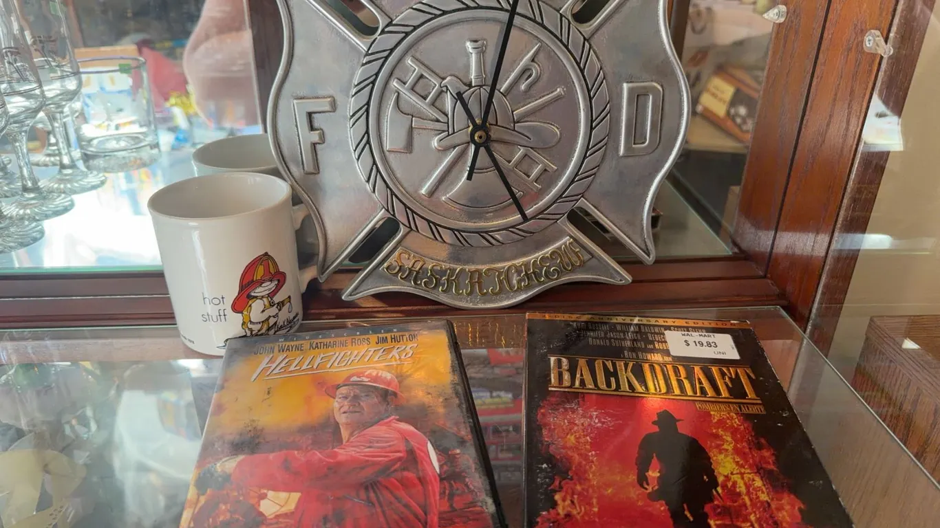 Fort Saskatchewan Fire Department Clock, Firefighter Mug, and DVDs