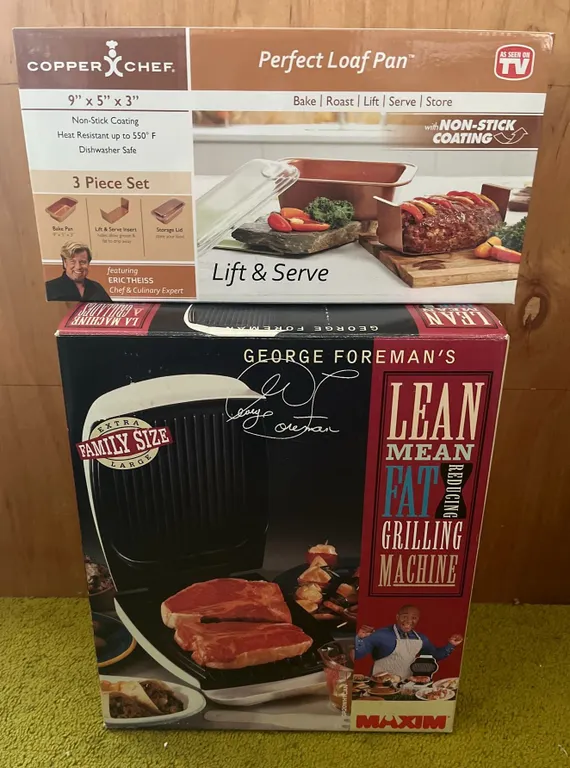 George Foreman Grill & Copper Chef Perfect Loaf Pan Set