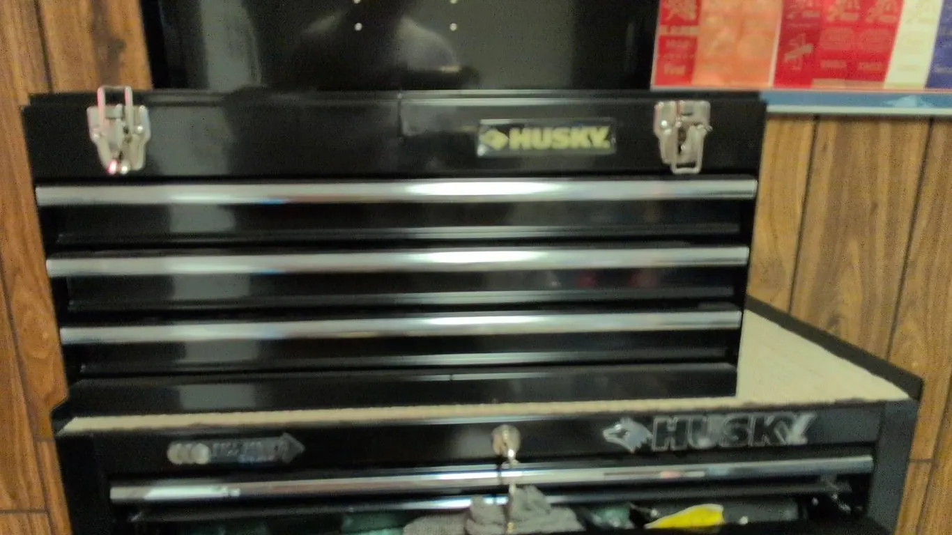 Husky Metal Toolbox With Mixed Hand Tools