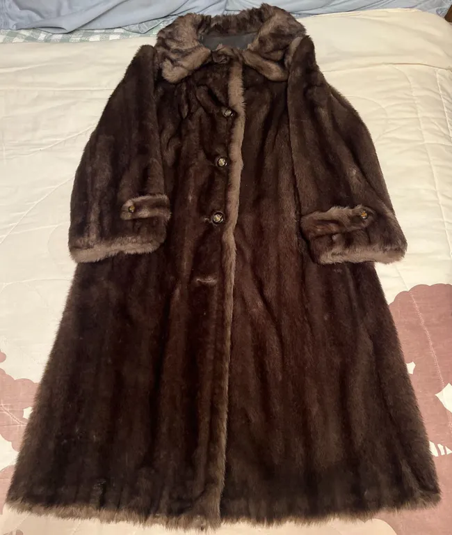 Sears Tissavel Woven Pile Faux Fur Coat Acrylic Modacrylic
