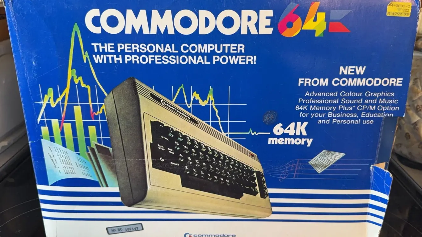 Commodore 64 Personal Computer in Original Box with Packaging