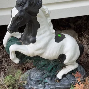 Painted Concrete Horse Garden Statue