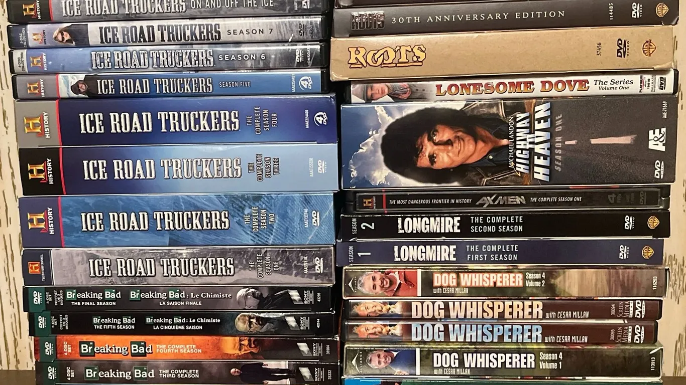 DVD TV Series Lot: Ice Road Truckers, Breaking Bad, Dog Whisperer, and More