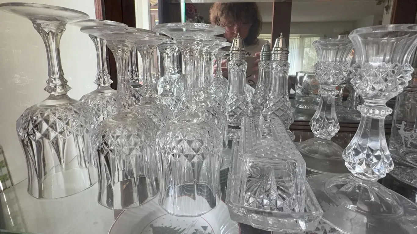 Cut Crystal Glassware and Tableware Set