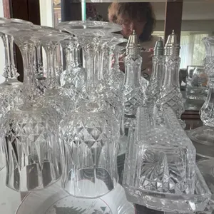 Cut Crystal Glassware and Tableware Set