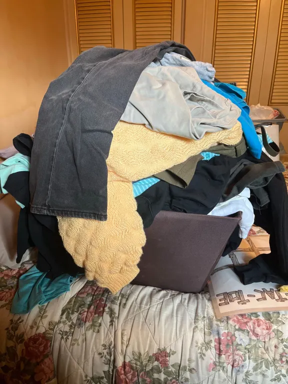Women's Clothing Lot in Storage Bin