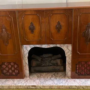 Working REMA Arietta 738 Console Stereo Cabinet with Electric Fireplace