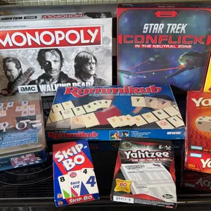 Board and Card Game Lot Including Monopoly and Rummikub