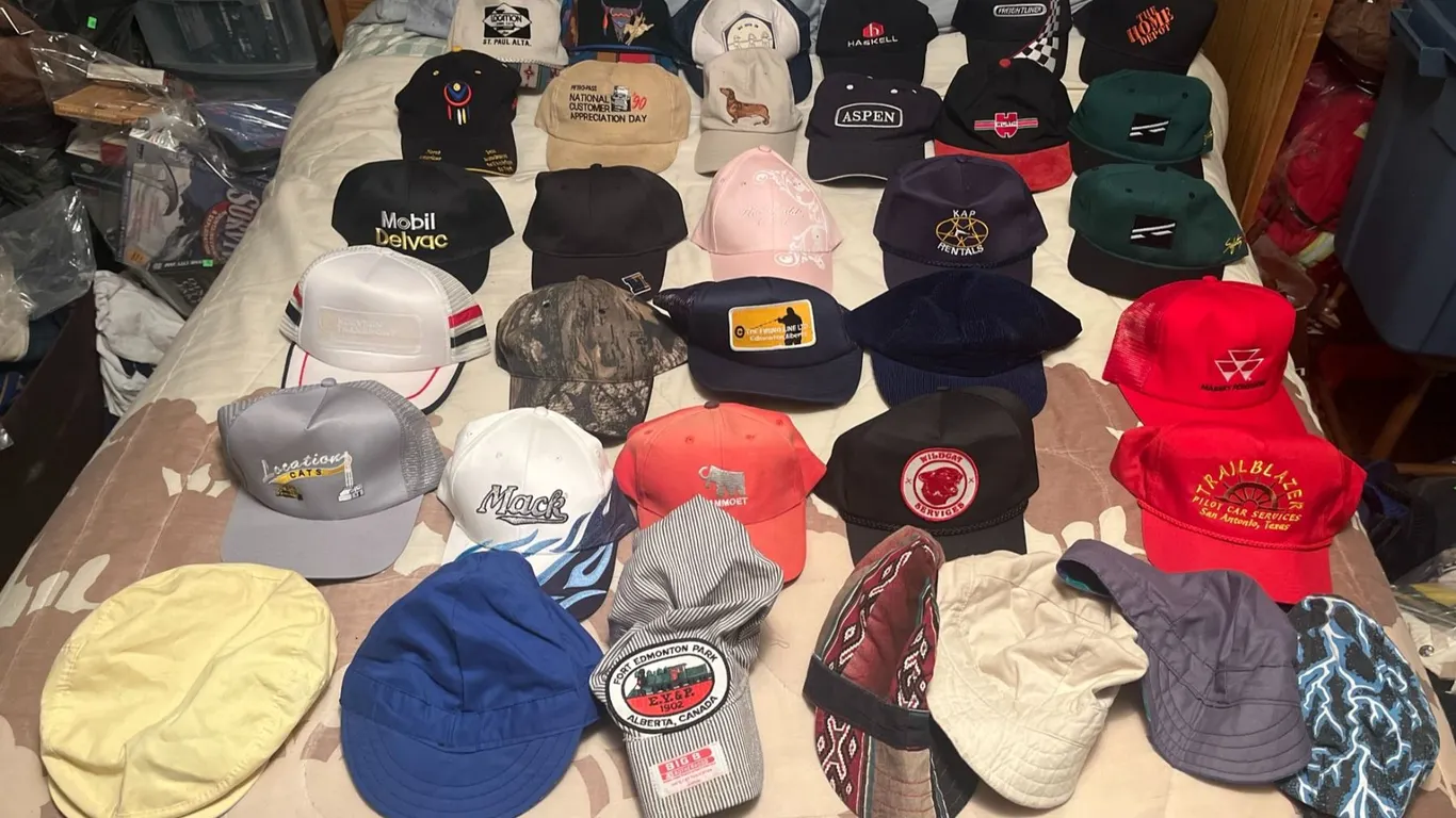 24 Branded and Themed Baseball Caps