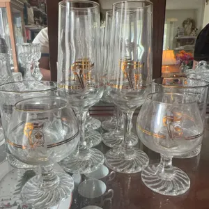 1988 Calgary Winter Olympics Glassware Set with Gold Trim