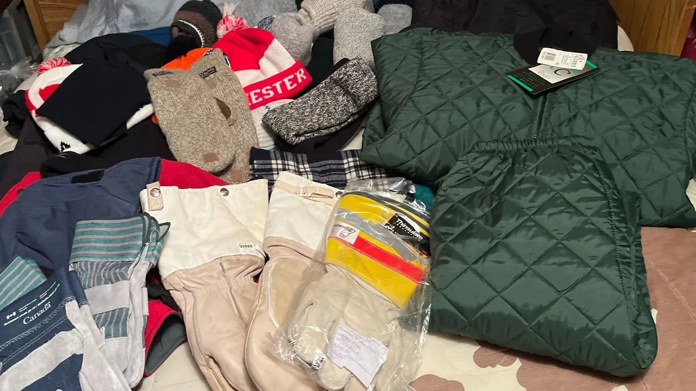 Winter Apparel and Accessories Assortment, Various Brands, Size XL