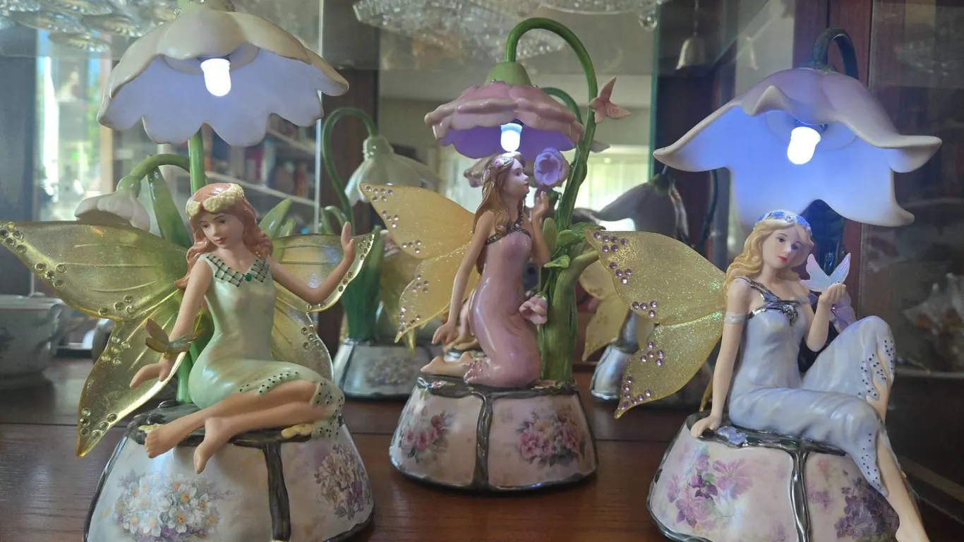 Lenox Lena Liu Enchanted Gardens Illuminated Fairy Figurines Trio