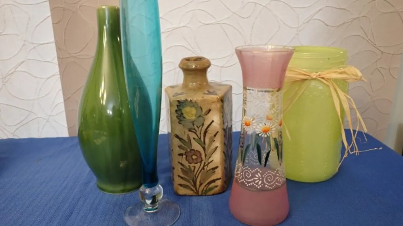 Unique Vintage-Style Glass & Ceramic Vases