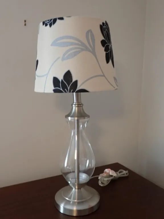 Glass & Metal Table Lamp