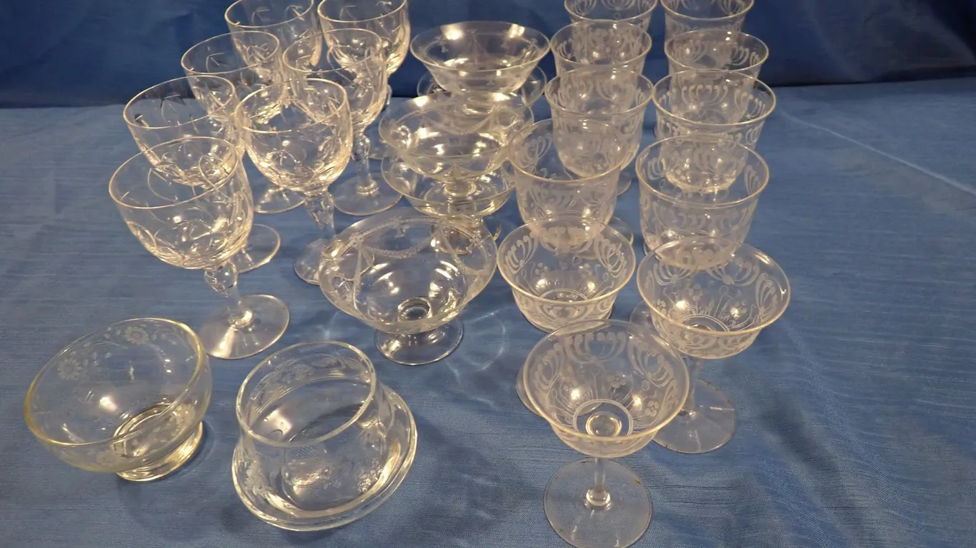 Etched & Cut Glass Glassware