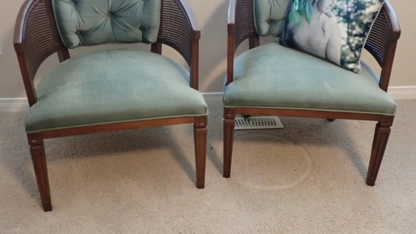 1960s Cane Barrel-Back Chairs