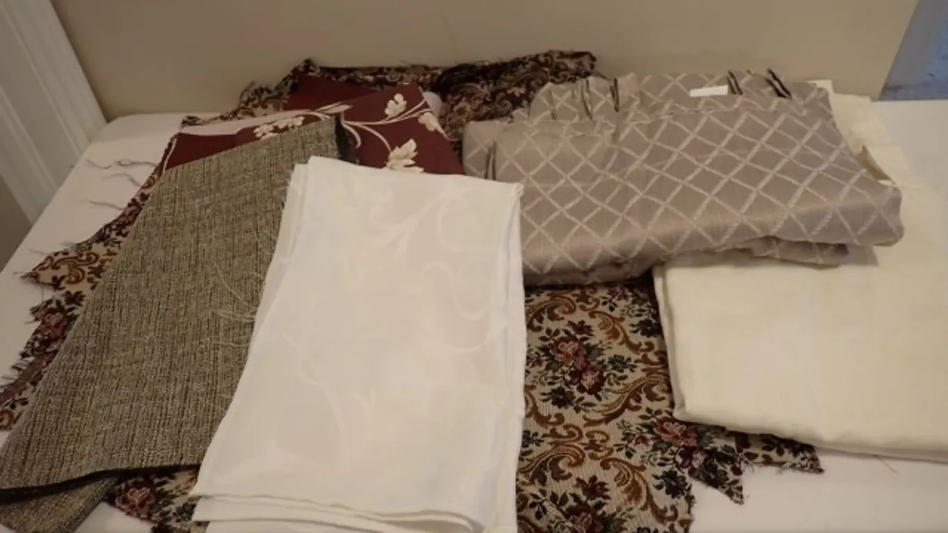 Window Coverings & Swatches Of Material