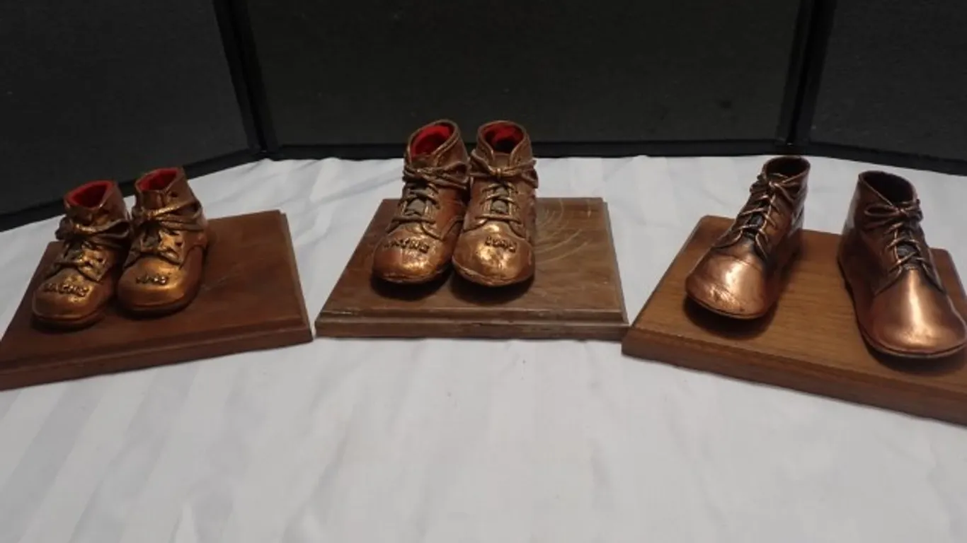 Copper Keepsake Baby Shoes