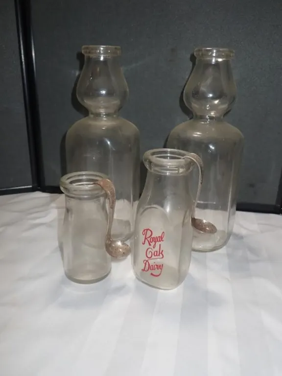 Vintage Milk Bottles - 2 Sets