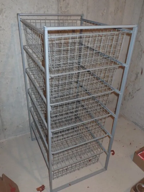 6 Drawer Wire Storage Baskets