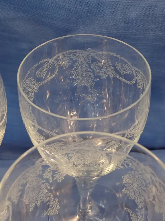 Etched Crystal Glassware