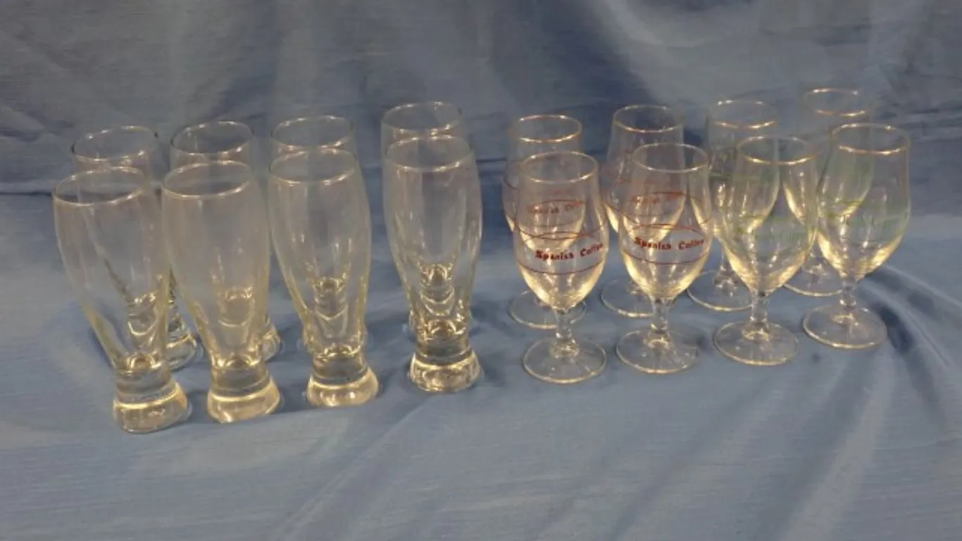 Hourglass Pilsner Glasses & Irish Coffee Goblets