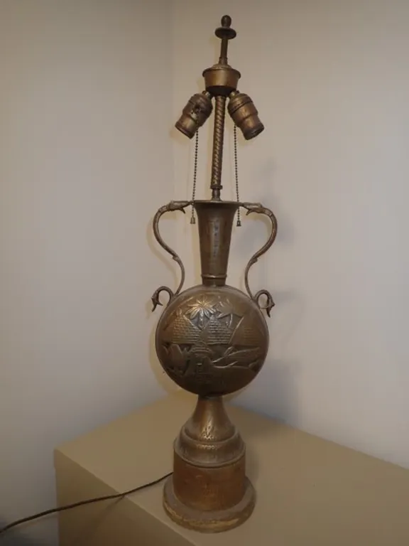 Antique Brass Urn Style Lamp