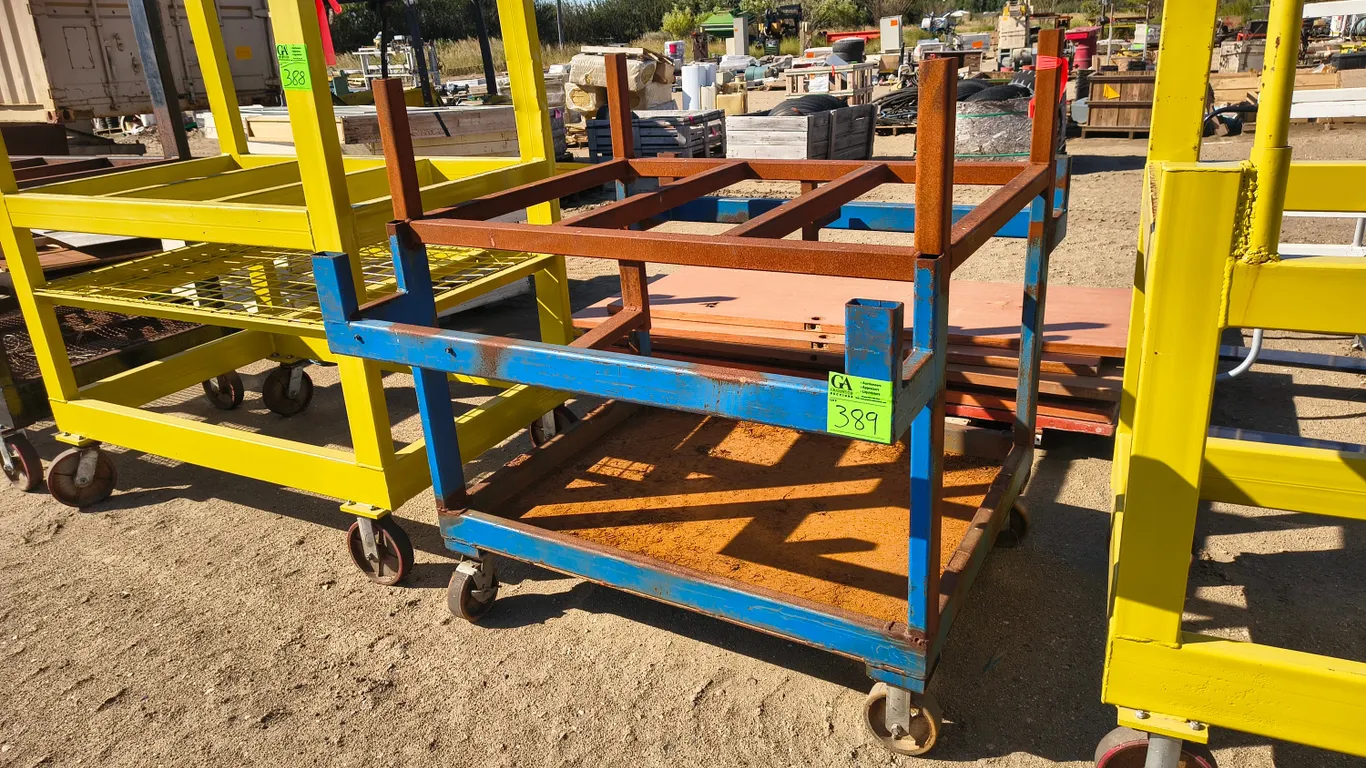 Blue Material cart, 5x3ft