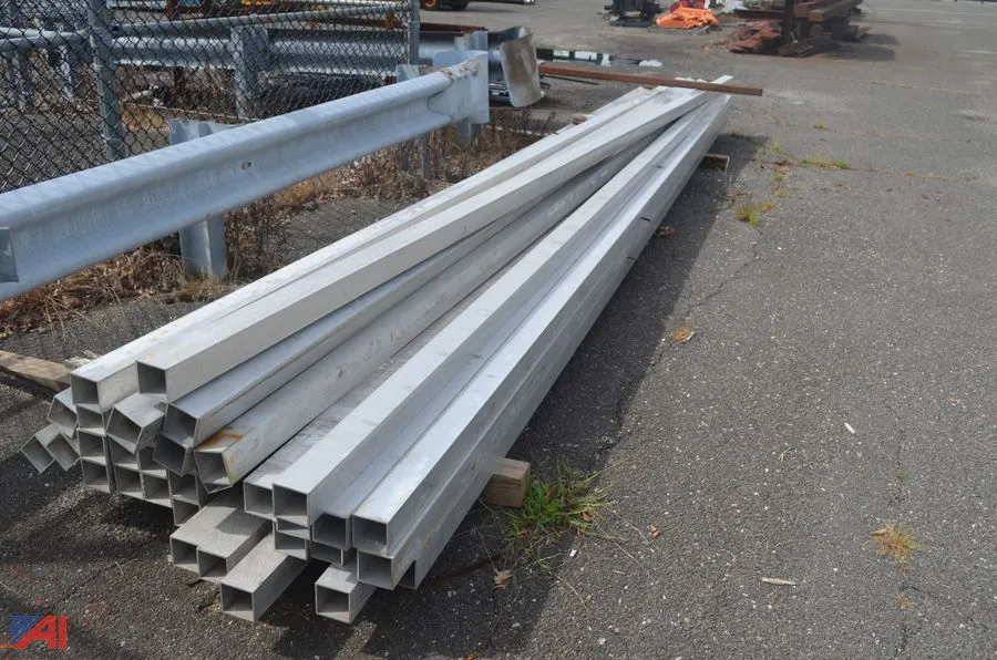 (34) Aluminum Box Tubing, New/Old Stock