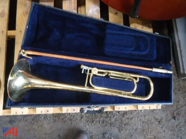 (2) Conn Trombones (1) Yamaha French Horn