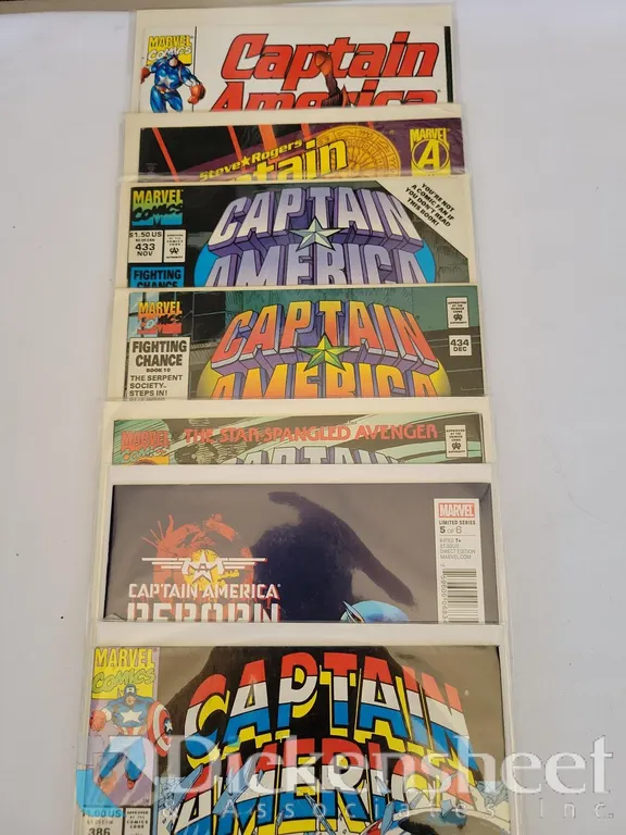 (7) MARVEL CAPTAIN AMERICA COMICS