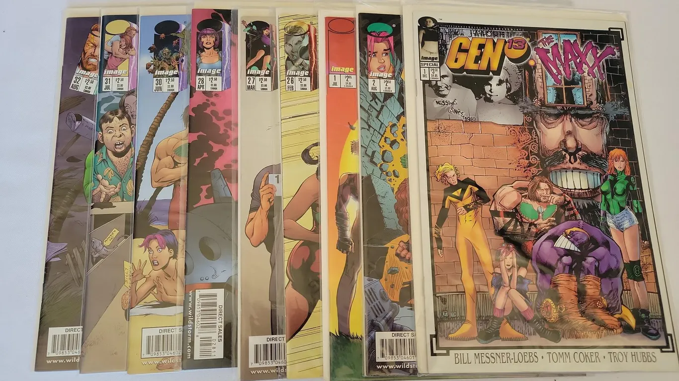 (9) IMAGE GEN 13 COMIC BOOKS