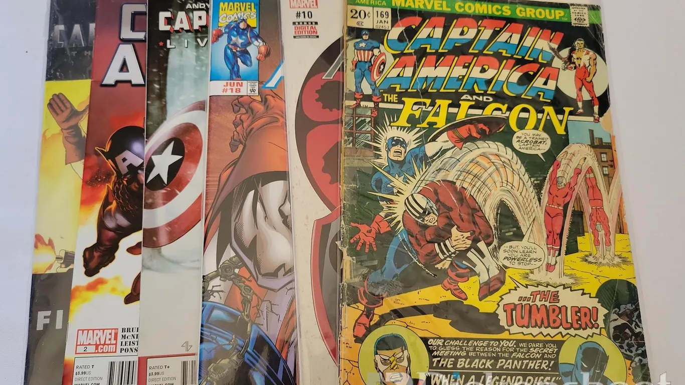 (6) MARVEL CAPTAIN AMERICA COMIC BOOKS