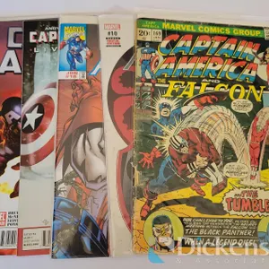 (6) MARVEL CAPTAIN AMERICA COMIC BOOKS