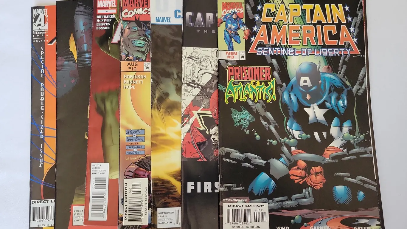 (7) MARVEL CAPTAIN AMERICA COMICS