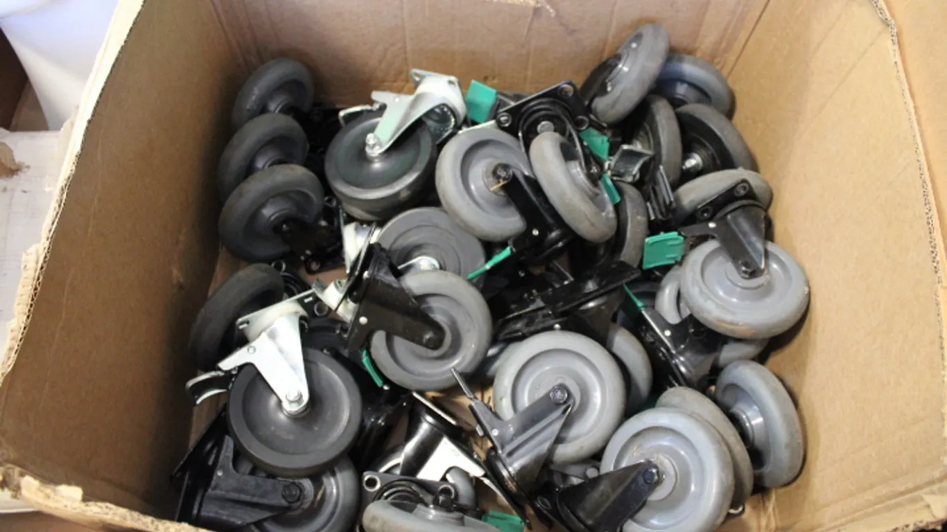 Casters with Hard Rubber Wheels