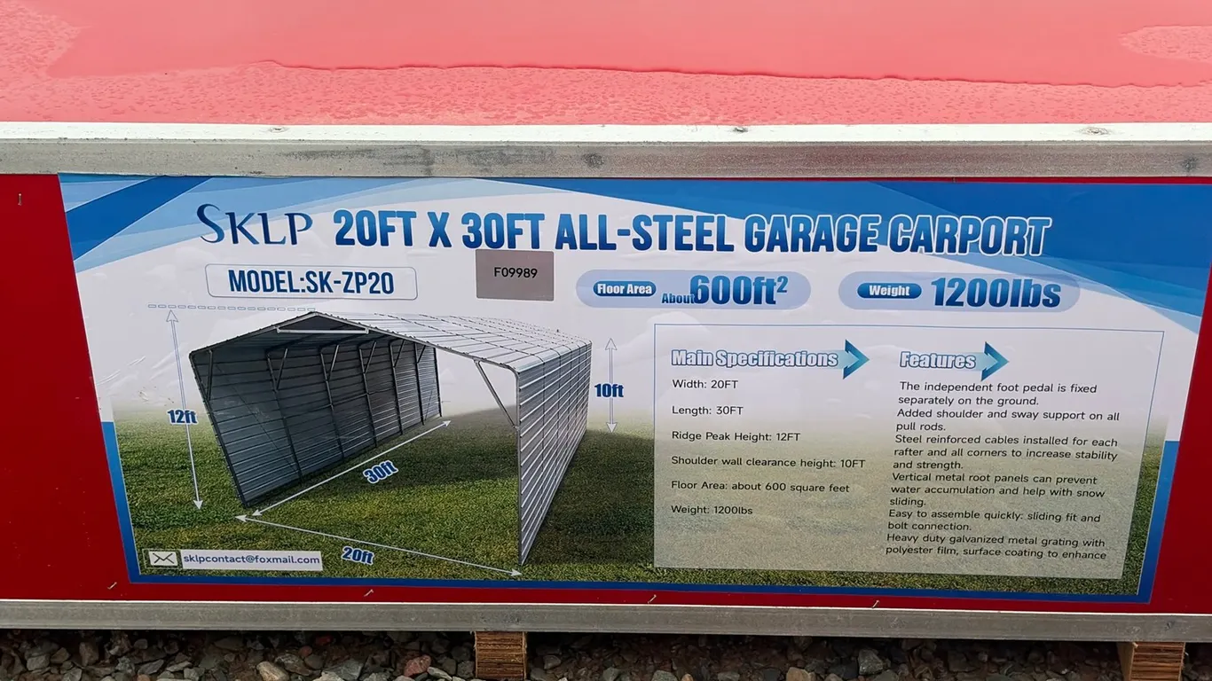 Unused SKLP SK-ZP20 Steel Carport