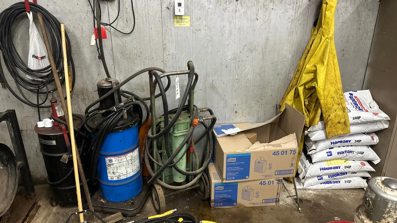 (3) Oil Pumps, Oil Dry, Paper Towels And More