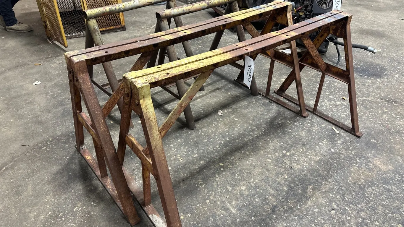 (4) Metal Sawhorses