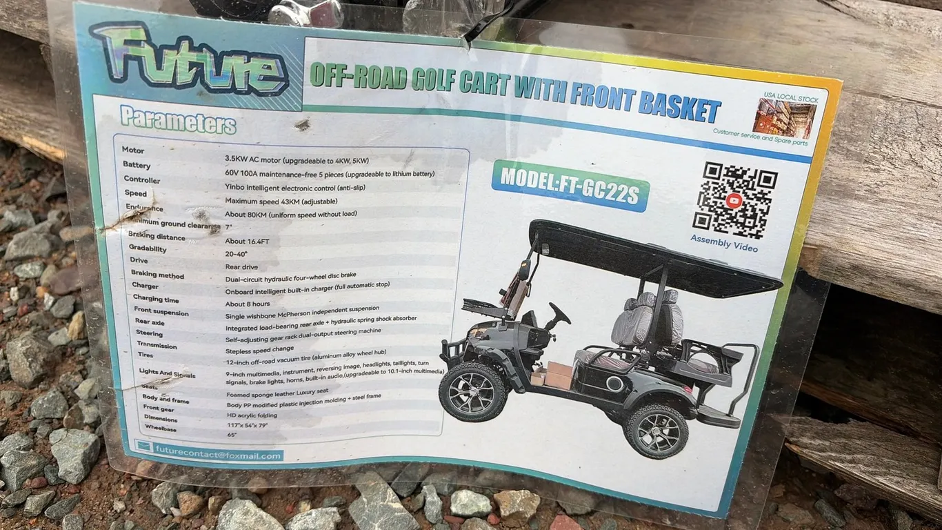 Unused Future FT-GC22S Electric Golf Cart