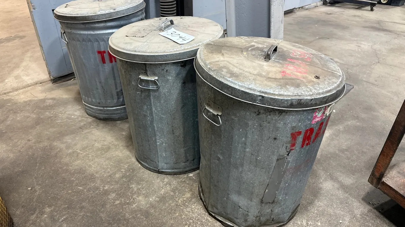 (3) Trash Bins